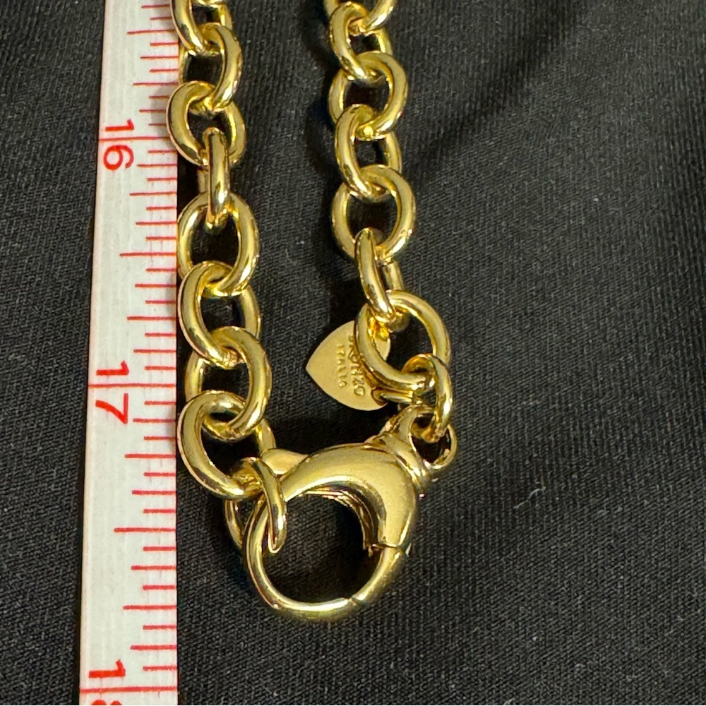 Italian Milor Gold Tone Long Chain Necklace 35” - Picture 4 of 4